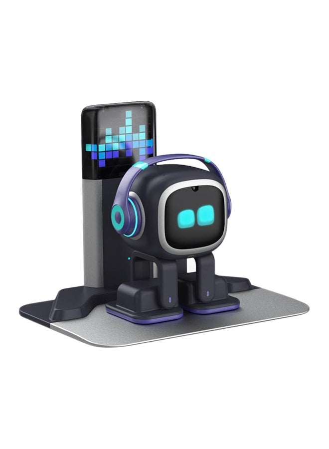 LIVING.AI EMO Go Home AI Desktop Pet Robot - ChatGPT Enabled with Voice Commands & Dance Feature, Interactive Robot Pet with EMO Smart Lighting Automatic Charging Version - Black - Image 1